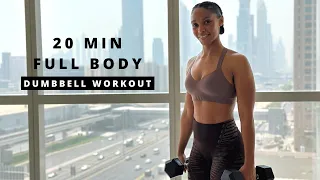 20 min Full Body Dumbbell Workout | (Build Muscle & Strength) Burn Fat 🔥
