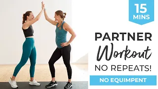 15-Minute Bodyweight PARTNER Workout (10 Full Body Partner Exercises)