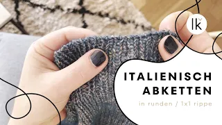 Italienisch abketten (in Runden) | laknitty • #stricken