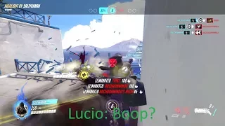 [Overwatch 4K] Thanks for the assist, Lucio? (Quadruple kill)