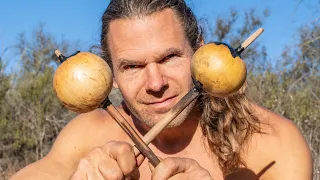 Making Primitive Music with Native Gourd Rattles (Maracas)