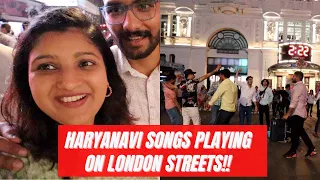 CROWD DANCING TO HARYANAVI SONG ON LONDON STREETS| NIGHTLIFE IN LONDON | ALBELI RITU