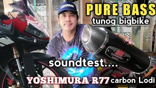 SOBRANG BUO NG TUNOG NITO // Yoshimura r77 slip on muffler , ma bass at swabe // PASADO SA LTO.