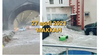 heavy rain and flood in makkah 😱 during ramadan 2021 , makkah random videos