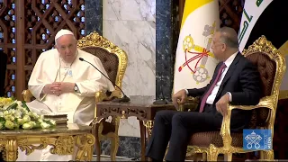 Meeting of Pope Francis with Mustafa Al-Kadhimi, Prime Minister of Iraq 5 March 2021 HD