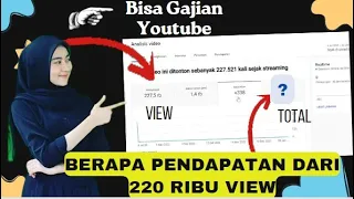 Berapa Gaji Youtube Pemula 1000 Subscriber? Total view 227k