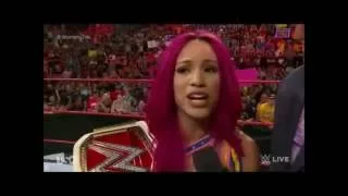 Sasha Banks wins the Women's championship RAW 25 july 2016