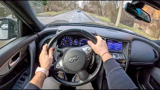 2014 Infiniti QX70 [5.0 V8 390HP] |0-100| POV Test Drive #1521 Joe Black