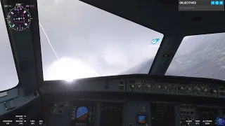 Heathrow Landing in Stormy Weather on MSFS2020