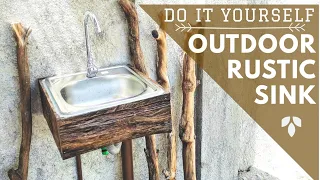 How To Build An Outdoor Sink | DIY Rustic Outdoor Sink (Step By Step)