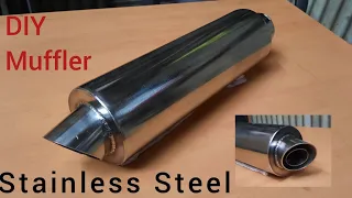 Homemade Motorcycle Exhaust Muffler | Stainless Steel