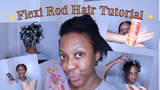 FLEXI ROD HAIR TUTORIAL ON 4C TYPE NATURAL HAIR