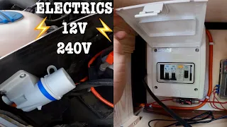 Van Build EP 8 - Electrics | Installing 12V and 240V electric hook up | VW Campervan
