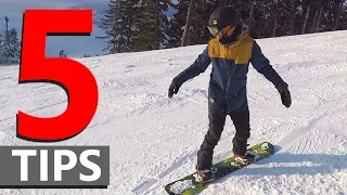 5 Tips for Linking Beginner Snowboard Turns