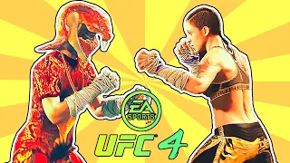 HARD FEMALE FIGHT: Amanda Nunes vs Muay Thai fighter | UFC 4 2020 Kumite | PS4 EA Sports Game Video