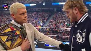 WTF! Logan Paul Challange Cody Rhodes In SmackDown.