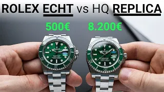 ROLEX SUBMARINER REAL VS. 500€ HIGH END REPLICA - 7 ways to tell its a FAKE ROLEX