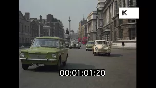 1960s Drive Along Whitehall from Back of Car, London, HD from 35mm