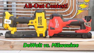 Milwaukee vs DeWalt Cable Stapler All-Out Contest! in 4K