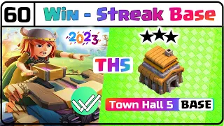 THE NEW ULTIMATE TH5 HYBRID/TROPHY/BASE 2023!!COC TOWN HALL 5 (TH5) WAR BASE DESIGN - Clash of Clans