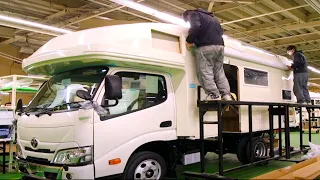 The process of making a Japanese camping car. Japan's best camping car factory.