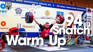 94kg Warm Up Area Snatch Almaty 2014 World Weightlifting Championships