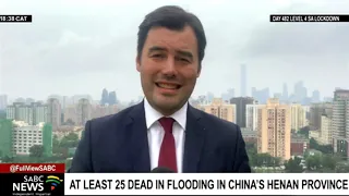 At least 25 people dead in China due to Henan province floods