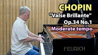 Chopin "Valse Brillante" Op.34 No.1 (moderate tempo) P. Barton, FEURICH piano