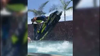 Insane Jet Ski Flips In A Swimming Pool!