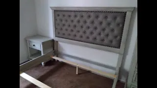 Como armar cama Queen paso a paso.How to assemble queen bed step by step.Poundex 9565Q.