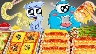 Alphabet Lore Mukbang BEEF LARGE INTESTINES | Convenience Store Food | Cartoon Animation