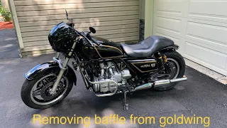 Baffle removal on Honda Goldwing GL1100