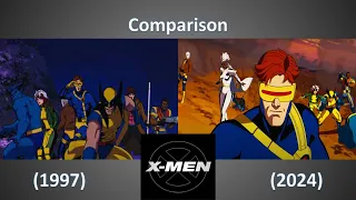 Marvel X-Men '97 : Art Style Scene Comparison (1997 VS 2024)