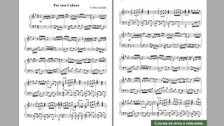 C. Gardel. Por una Cabeza. Arrangement for piano.