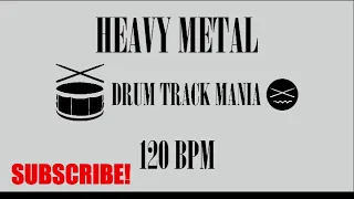 HEAVY METAL Drum Backing Track 120 BPM (Drums Only)