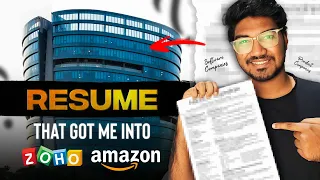 The Resume that got me into Zoho | Amazon | How to Create Resume | Software Developers - Tamil