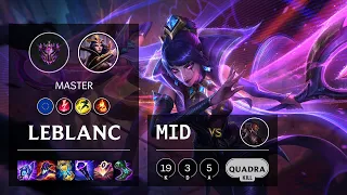 LeBlanc Mid vs Lucian - EUW Master Patch 11.15