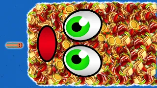 WORMSZONE.IO 001 BEST BIGGEST SLITHER SNAKE TOP 01 / Epic Worms Zone Best Gameplay! #24
