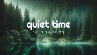 Quiet Time - Gentle Rainfall & Soft Piano | Deep Sleep & Stress Relief Music