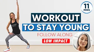 Low Impact workout to stay young ft. Inno Supps Inno Glow fat-burning multi collagen (11 Minutes!)