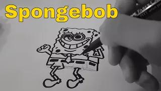 Spongebob Squarepants Drawing (Cartoon) - How to draw a Spongebob Comic!