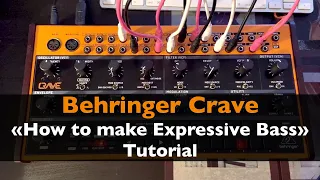 Behringer Crave. Expressive Bass with Sequencer Tutorial. Patch Ideas