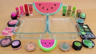 Pink vs Green - Mixing Makeup Eyeshadow Into Slime Special Series 206 Satisfying Slime Video