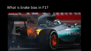 What is brake bias in F1?