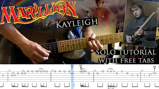 Marillion - Kayleigh guitar solo lesson (with tablatures and backing tracks)