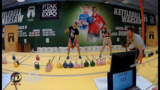 Snatch 236 reps 32 kg kettlebell. Ivan Denisov in Ptak Warsaw Expo 2017