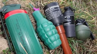 Paintball Grenade vs Czech Police Grenade vs Polenböller Granate