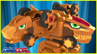 DinoCore ✨ Three - Headed Super Car Merge ✨Super Heroes Gathering✨ Kids Movies 2024