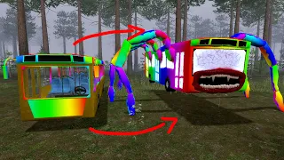 RAINBOW BUS TURN INTO BUS EATER MONSTER RAINBOW! GARRY'SMOD