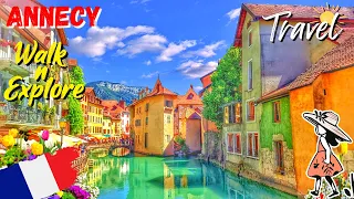 Annecy France 🇫🇷 Walking Tour 🌞 Most Beautiful Alpine Towns in France 🌷 Immersive Virtual Walk 4K
